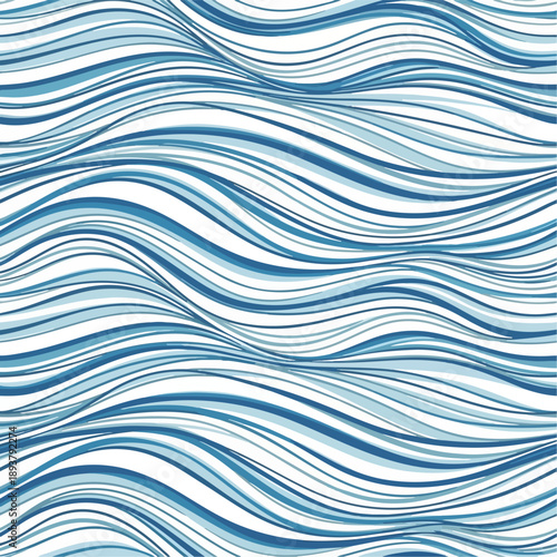 Blue Wavy Lines Pattern Design Element.