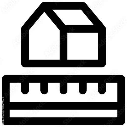 Scale modelling. Editable stroke vector icon. 