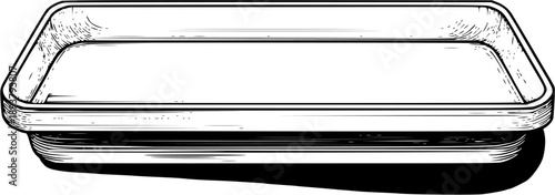 Contemporary, minimalist elegance: A roller tray set against a stark white background