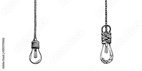 Elegant Rope Pendant Light Illustration - Clean