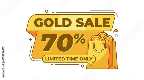 70% Off Shopping Event, Online Store, Graphic Design