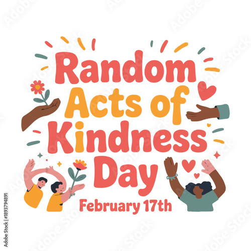 February 17 Random Acts of Kindness Day – Modern Banner, Poster & Background