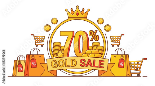 70% Off on Jewelry, Shopping Mall, Graphic Design, Sale