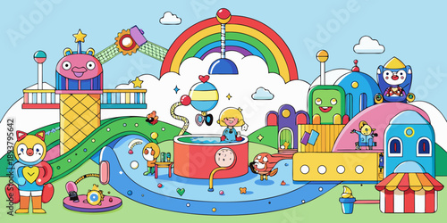 many multi-colored details from the children set.
