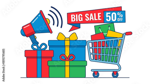 Shopping Cart, Gifts, Online Store, Promotional Graphic