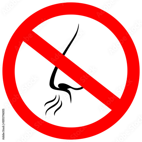 Unscented symbol, fragrance free vector sign