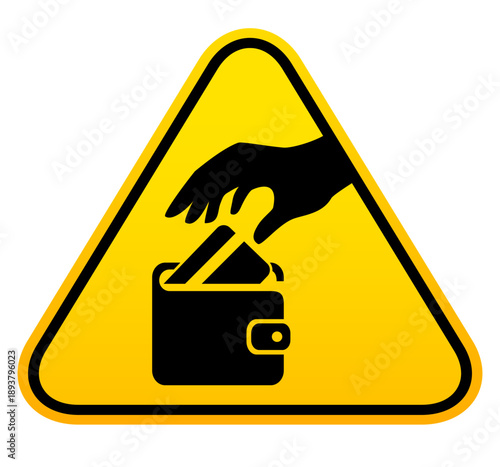 Beware of pickpockets warning sign