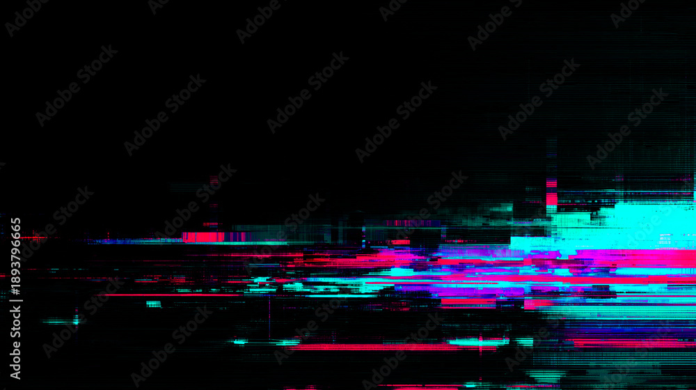 Obraz premium 水色とピンクのデジタル光跡・高速通信とデータの流れを象徴する抽象背景