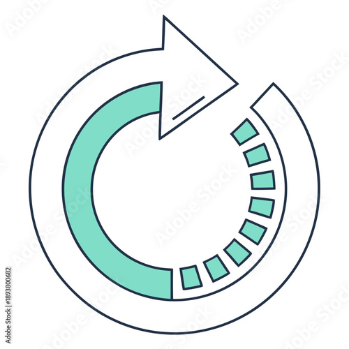 Circular progress arrow