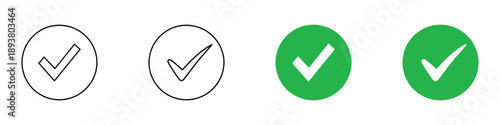 Checkmark icon vector. completion and approval symbol. vector illustration.