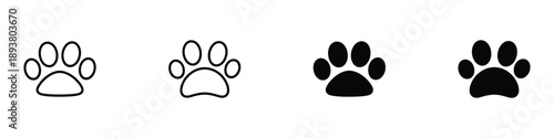 Paw icon vector. pet, cat, dog paw symbol. vector illustration.