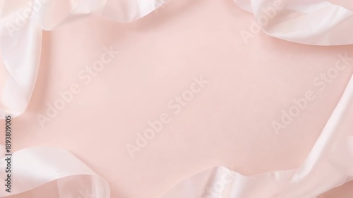 Wallpaper Mural Edge motion moving pale pink satin folds across studio pink backdrop, soft light framing center Torontodigital.ca