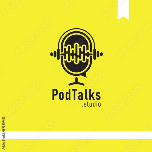 vector illustration of an abstract background The Mic & Headphone Show