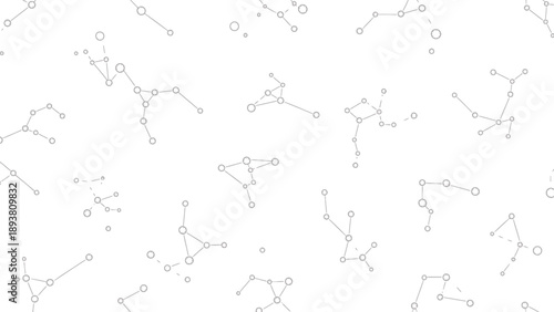 Molecular structures and chemical bonds on a white background illustrating science and chemistry concepts