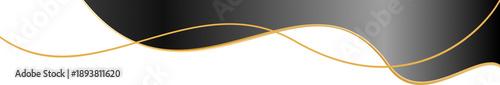 Elegant Black and Gold Abstract Wave Border Collection