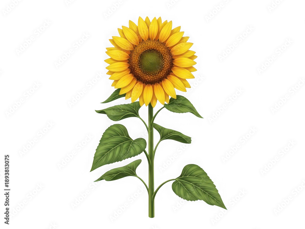 Fototapeta premium Vibrant sunflower blooming in full splendor
