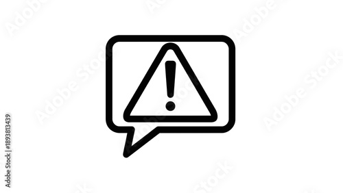 Warning alert notification symbol