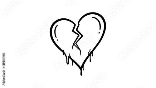 Broken heart symbolizing heartbreak and sorrow