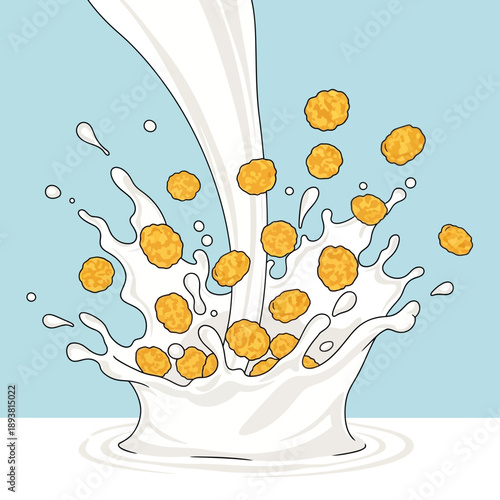 Potato Chips Splashing into Water