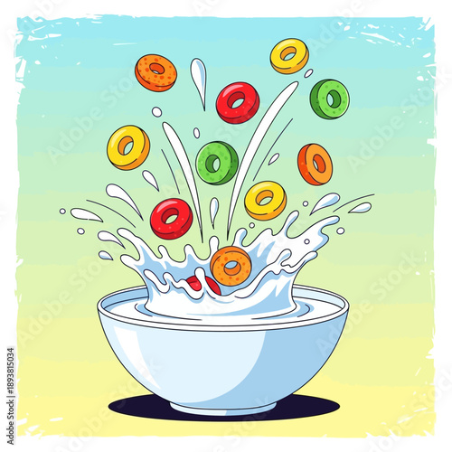 Granola and Nuts Splashing in Honey