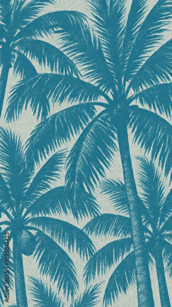 Fototapeta premium Tropical palm tree pattern mobile wallpaper