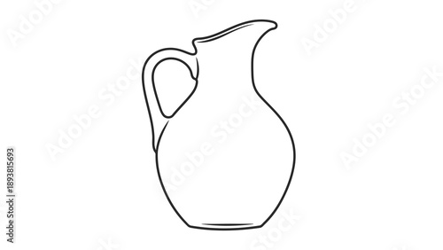 Simple line drawing of a pitcher