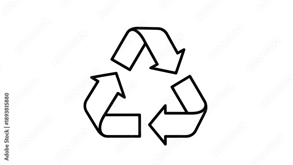 Obraz premium Recycling symbol on white background