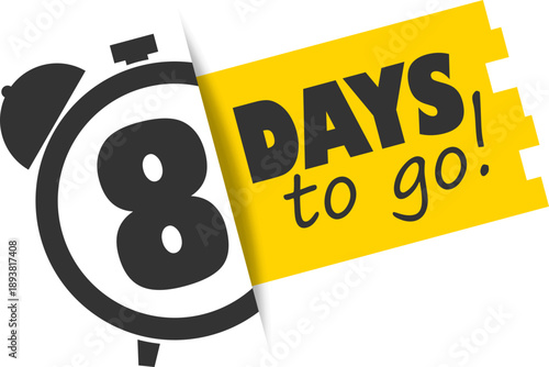 Graphic countdown with 8 days remaining