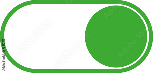 Green toggle button with circle on right