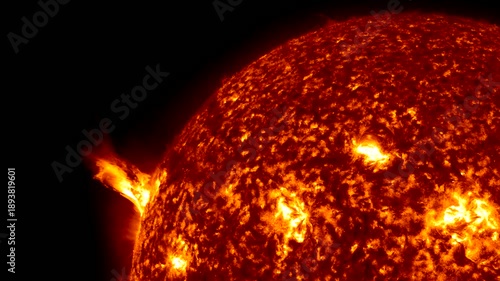 Coronal Mass Ejection (CME) from the Sun. 
Massive burst of solar wind and magnetic fields rising above the solar corona or being released into space