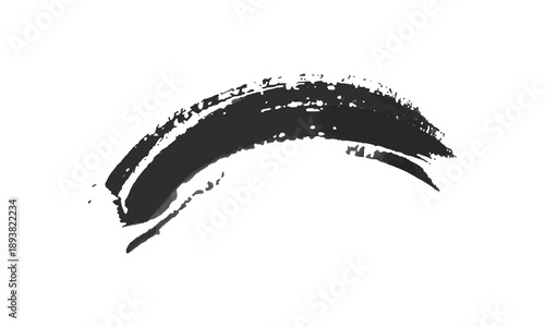 Gray brushstroke, scribble, grunge, or smudge paint texture isolated on white backgrounds. Vector dirty metallic brushstroke element design. Frame, stroke, stripe, background for text.