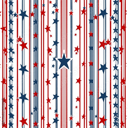 American fabric -inspired pattern creatively formed in the shape of the American flag. Designed in rich blue and red tones, the artwork fabric while preserving the distinct character and identity of 