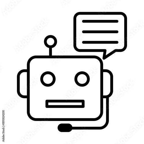 Chatbot Simple Vector Icon Collection  