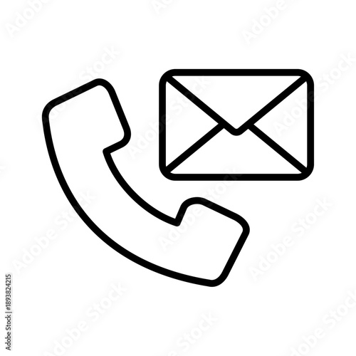 Contact Us Simple Vector Icon Collection  