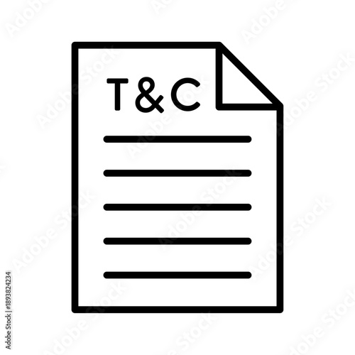 Terms & Conditions Simple Vector Icon Collection  