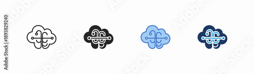 Set of networking icon collection in multiple style. Icon suitable for web and mobile application