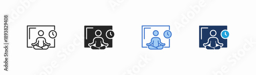 Set of discipline icon collection in multiple style. Icon suitable for web and mobile application