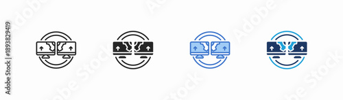 Set of optimization icon collection in multiple style. Icon suitable for web and mobile application