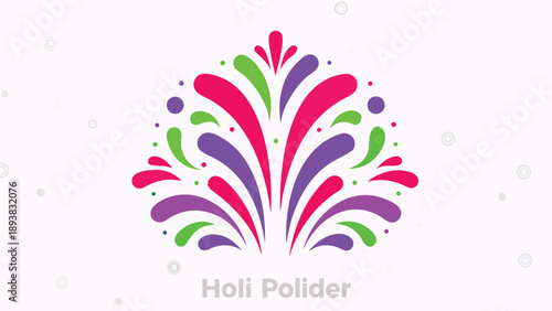 Vibrant holi festival colorful powder explosion vector graphic