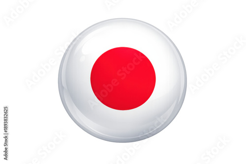Japan flag glossy circle button symbol for country identity and global relations, transparent background Free Download Japan flag glossy circle button symbol for country identity and global relations, transparent background - GFXLoad