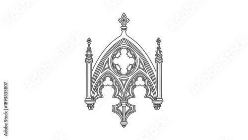 Gothic architectural element with ornate details