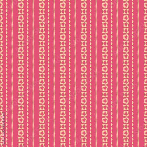 Mint Folk Ornament Damask Print