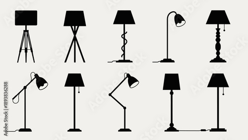 Collection of various desk lamps 5.