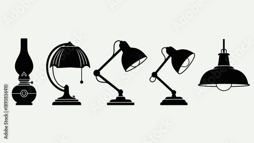 Collection of various desk lamps 23.