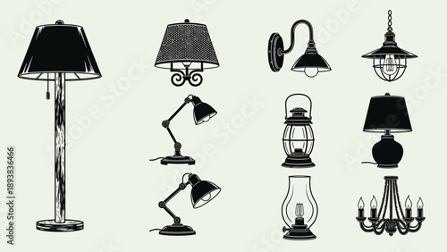 Collection of various lamp designs 2.