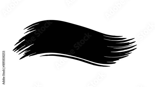 Black hair strands flowing in the wind