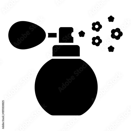 Perfume spray bottle icon fragrance aroma cosmetic symbol