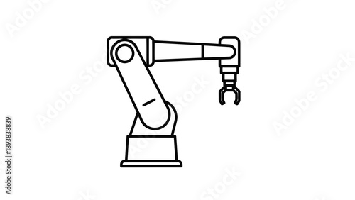Industrial robot arm with gripper
