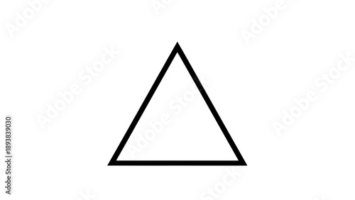 Simple black triangle on white background