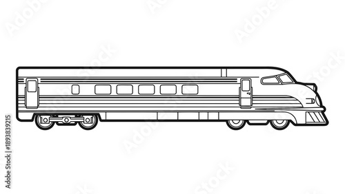 Simple line drawing of a train coach